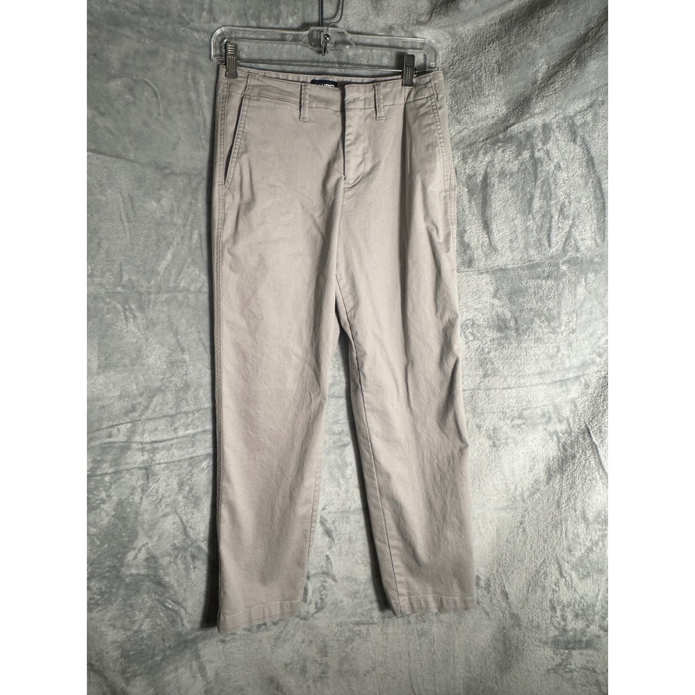 Lands End Womens Chino Pants Size 4 Light tan taupe gray stretch Cotton